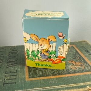 Vintage Avon  Bunny Gift Box with Thanks Message Easter